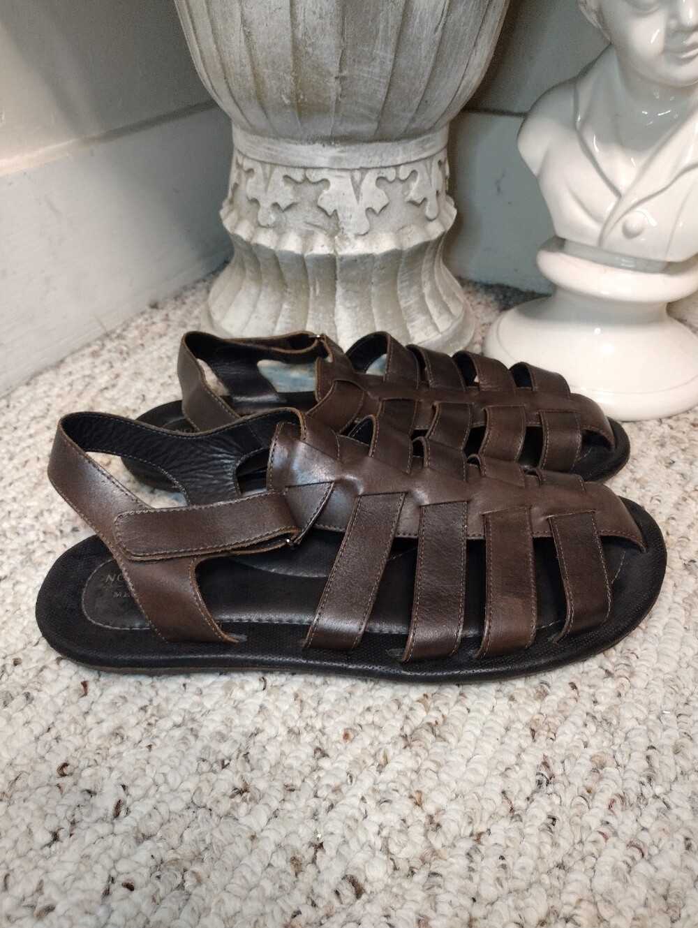 Nordstrom Men's Shop Brown Leather Fisherman Sandals